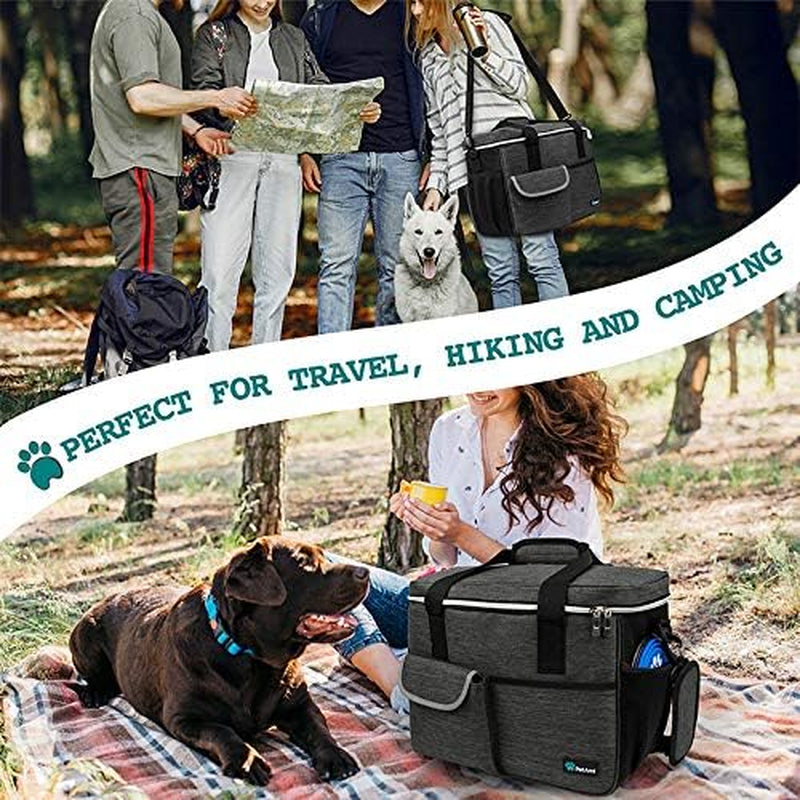 Medium Dog Travel Bag - Ultimate Organizer with Food Container & Bowls for Camping Adventures - Perfect Gift for Pet Lovers